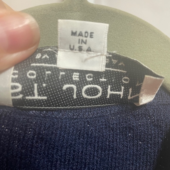 St. John Collection embroidered wool rayon sweater zip cardigan medium jacket - Picture 8 of 12